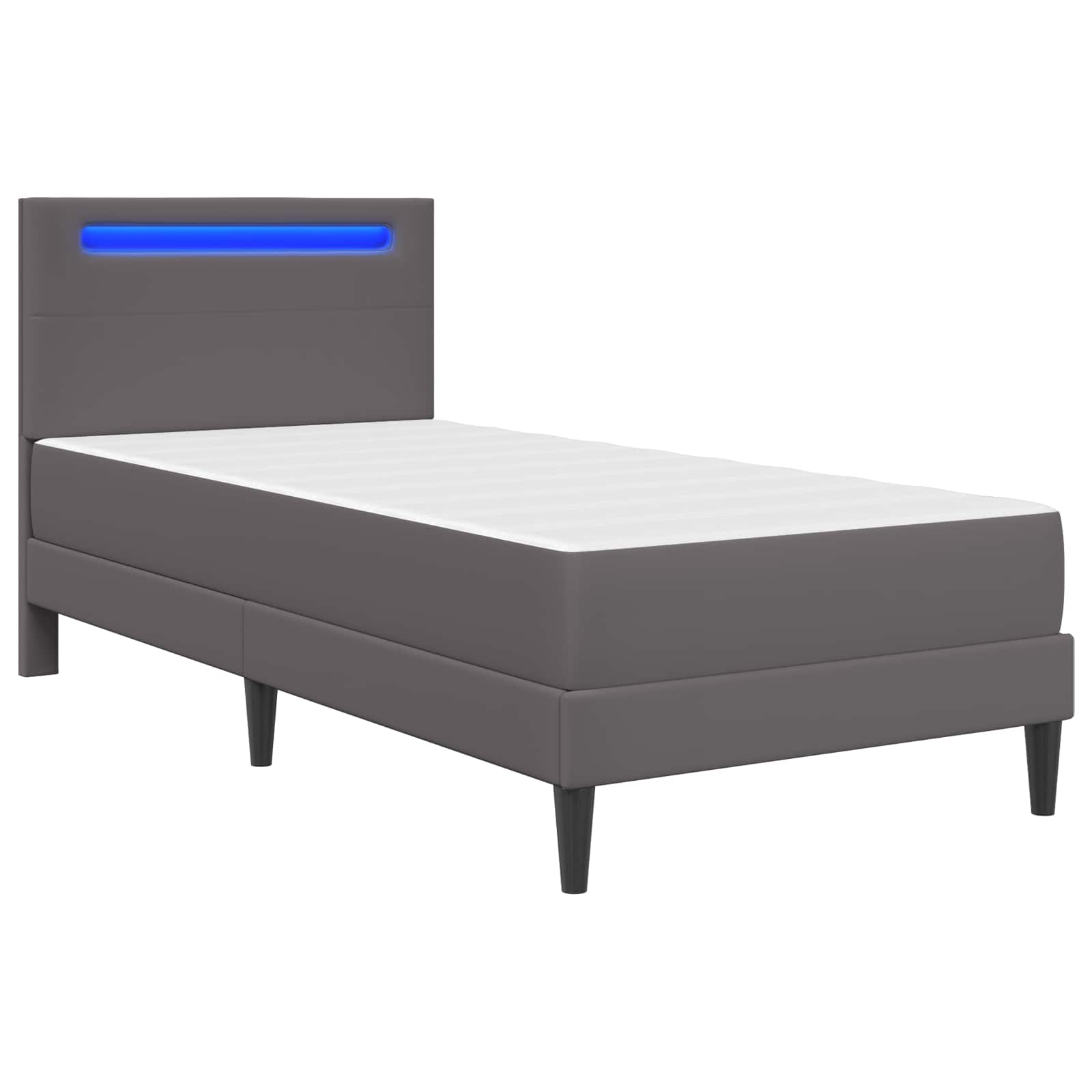 Struttura del letto con testiera Grigio 100 x 200 cm Similpelle | homemem39