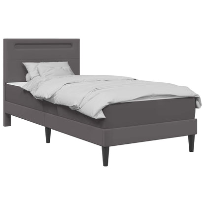 Struttura del letto con testiera Grigio 100 x 200 cm Similpelle | homemem39