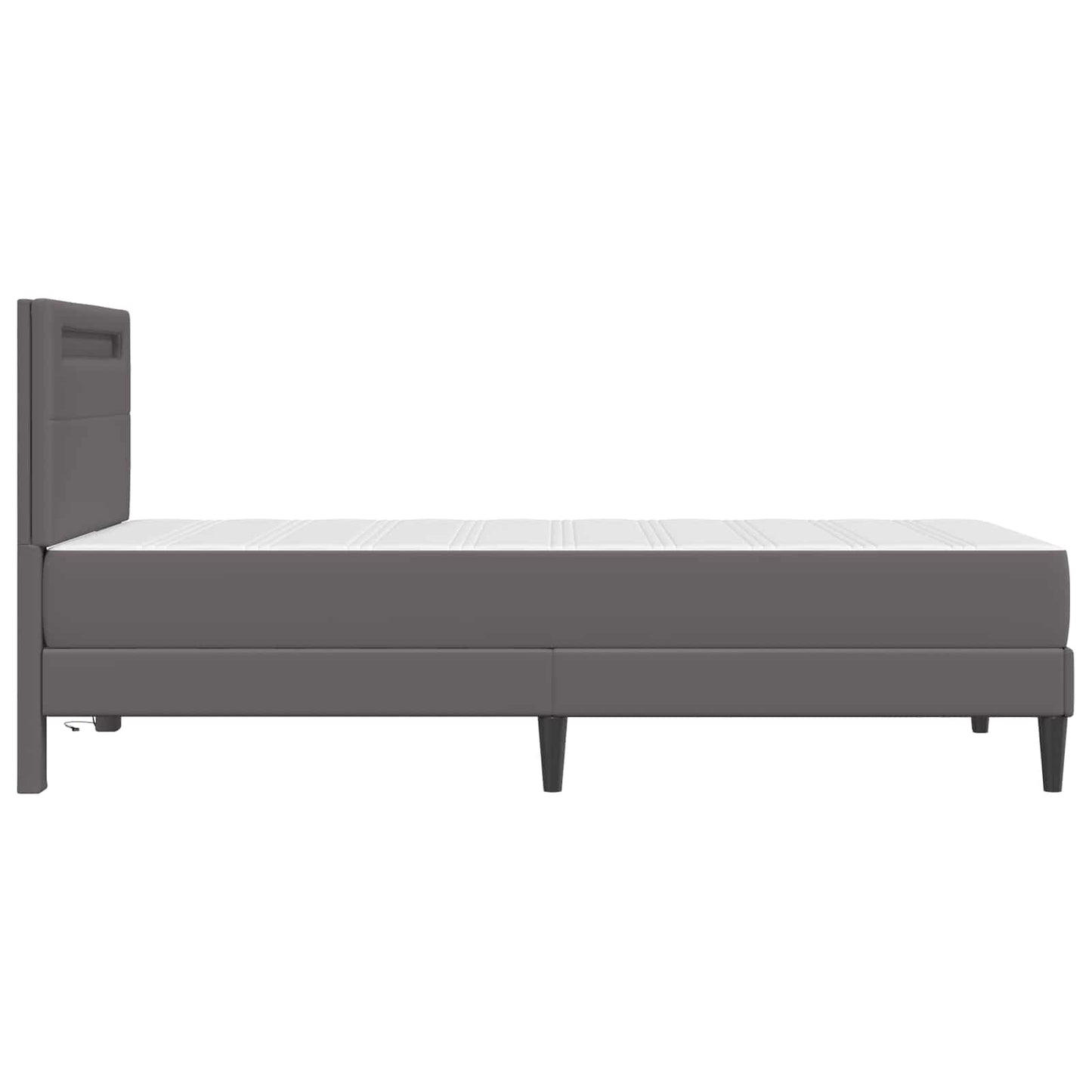 Struttura del letto con testiera Grigio 100 x 200 cm Similpelle | homemem39