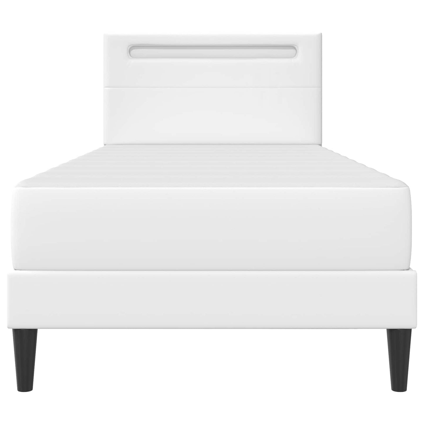 Struttura del letto con testiera Bianco 100 x 200 cm Similpelle