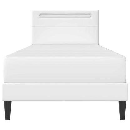 Struttura del letto con testiera Bianco 100 x 200 cm Similpelle