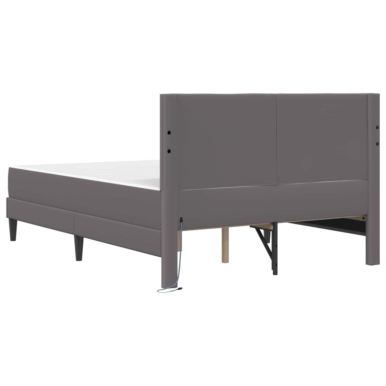 Struttura del letto con testiera Grigio 120 x 200 cm Similpelle | homemem39