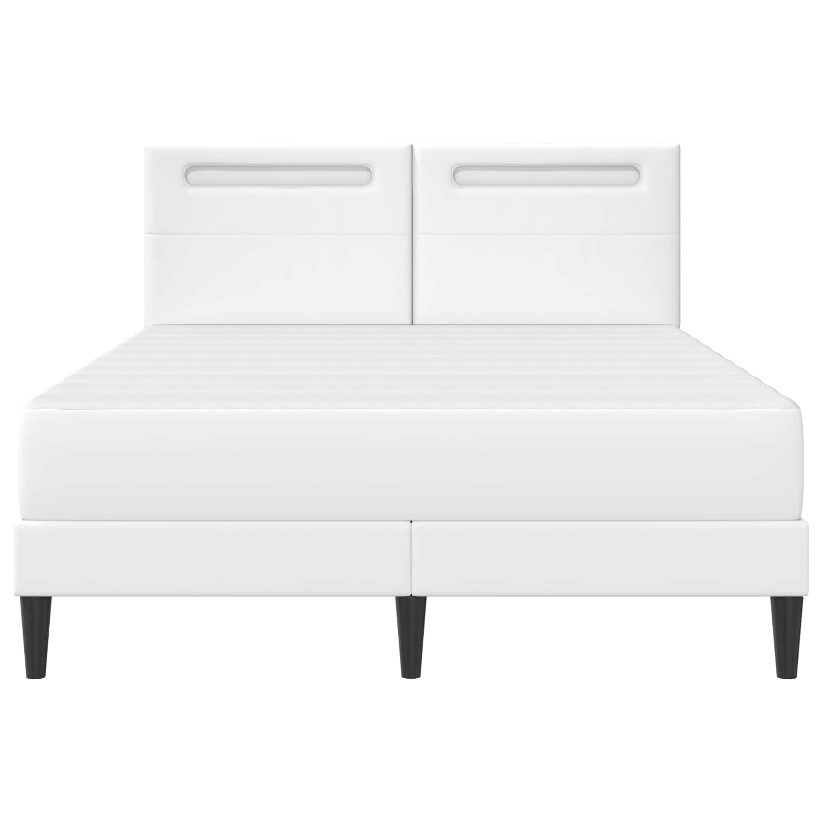 Struttura del letto con testiera Bianco 120 x 200 cm Similpelle | homemem39