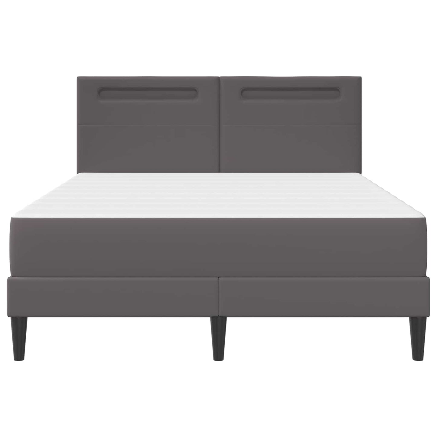 Struttura del letto con testiera Grigio 140 x 190 cm Similpelle | homemem39