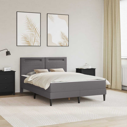 Struttura del letto con testiera Grigio 140 x 200 cm Similpelle | homemem39