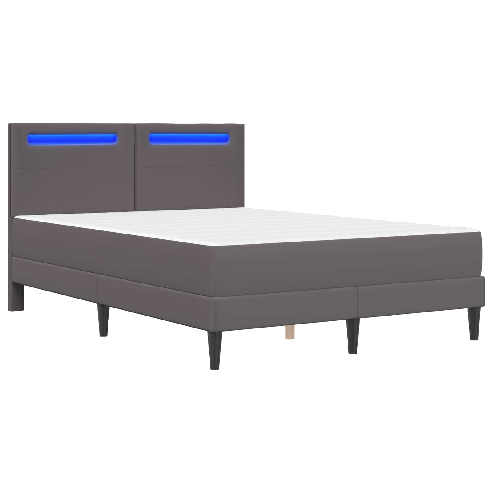 Struttura del letto con testiera Grigio 140 x 200 cm Similpelle | homemem39