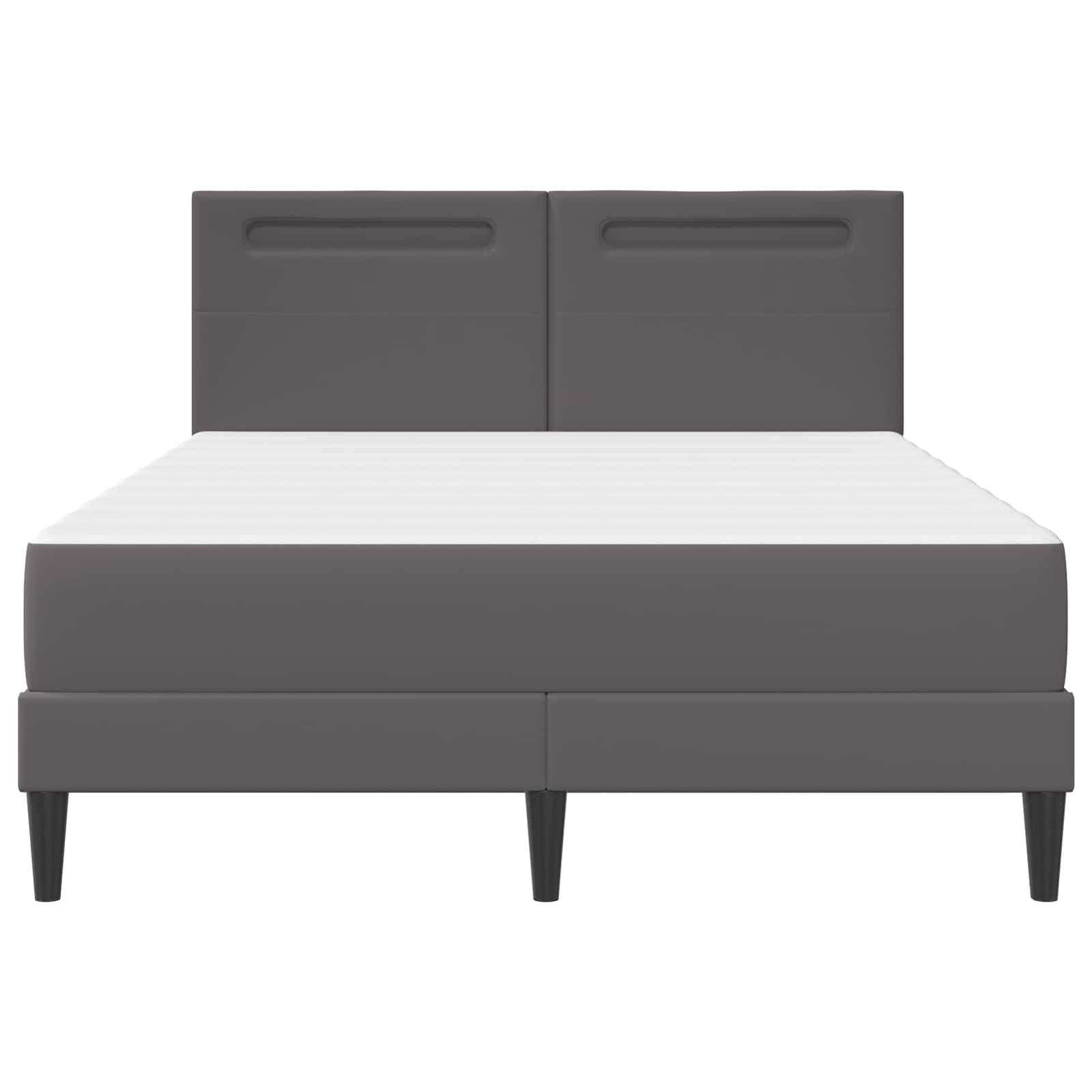 Struttura del letto con testiera Grigio 140 x 200 cm Similpelle | homemem39