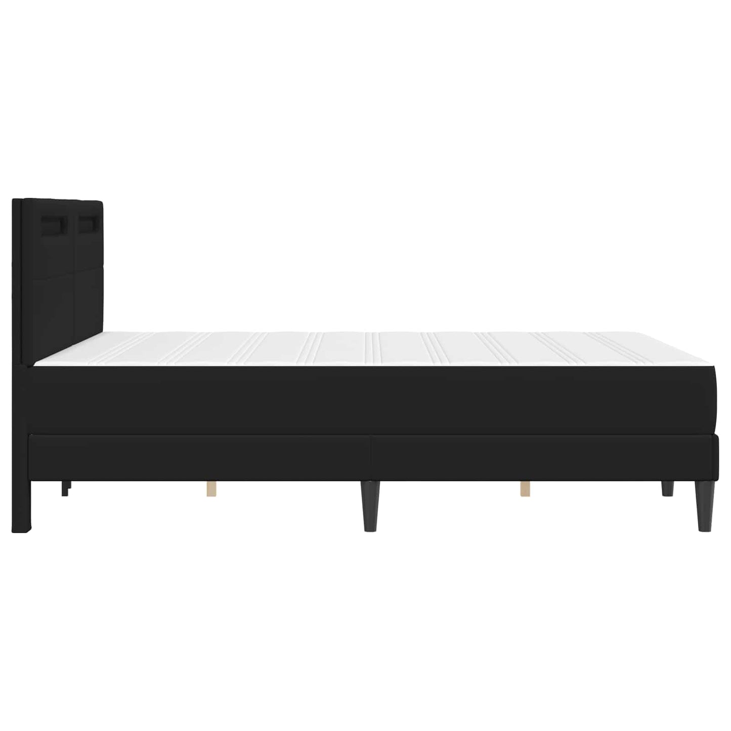 Struttura del letto con testiera Nero 140 x 200 cm Similpelle | homemem39