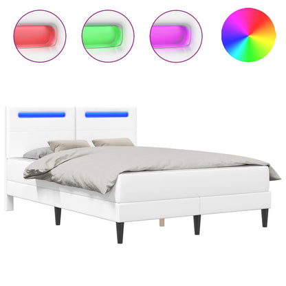 Struttura del letto con testiera Bianco 140 x 200 cm Similpelle | homemem39