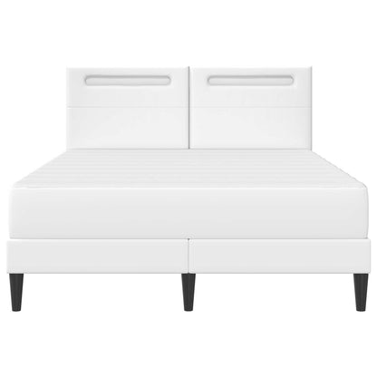 Struttura del letto con testiera Bianco 140 x 200 cm Similpelle | homemem39