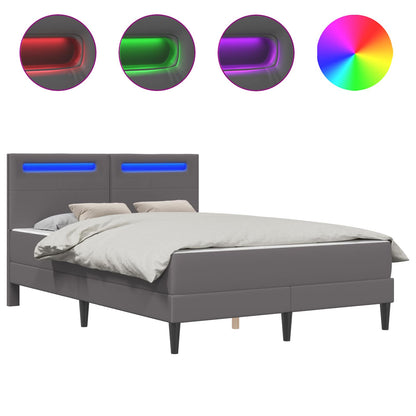 Struttura del letto con testiera Grigio 160 x 200 cm Similpelle | homemem39