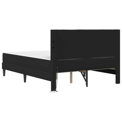 Struttura del letto con testiera Nero 160 x 200 cm Similpelle | homemem39