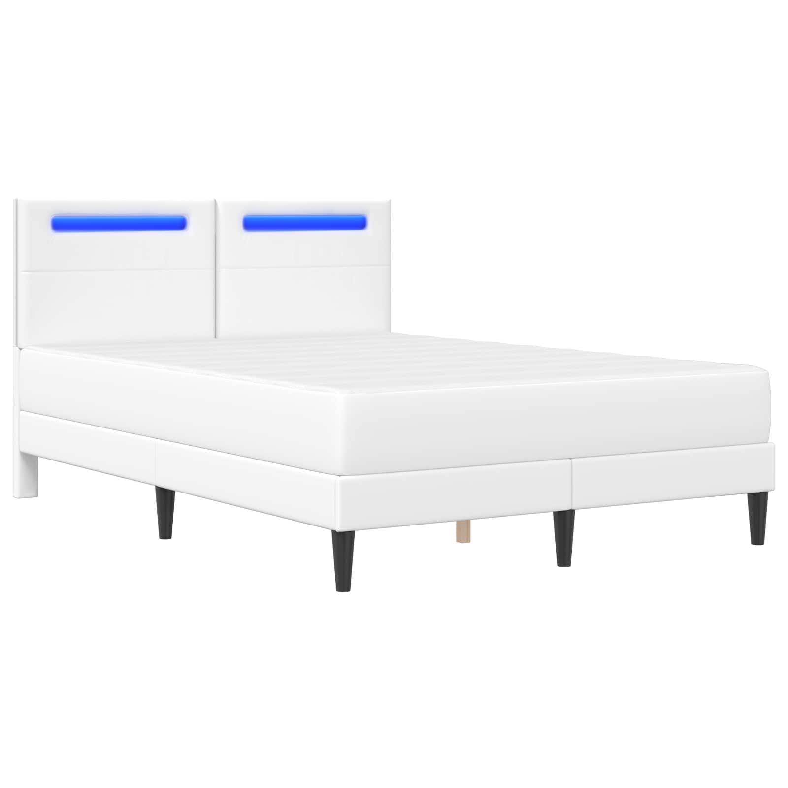 Struttura del letto con testiera Bianco 160 x 200 cm Similpelle | homemem39