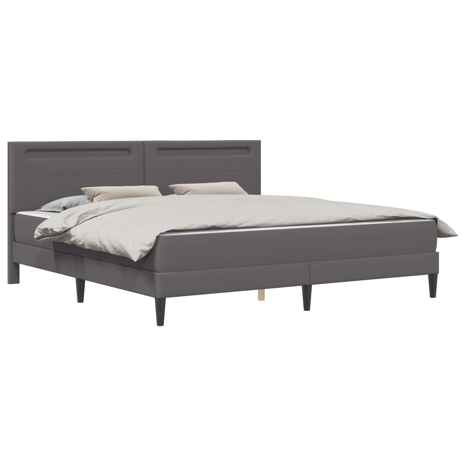 Struttura del letto con testiera Grigio 180 x 200 cm Similpelle | homemem39
