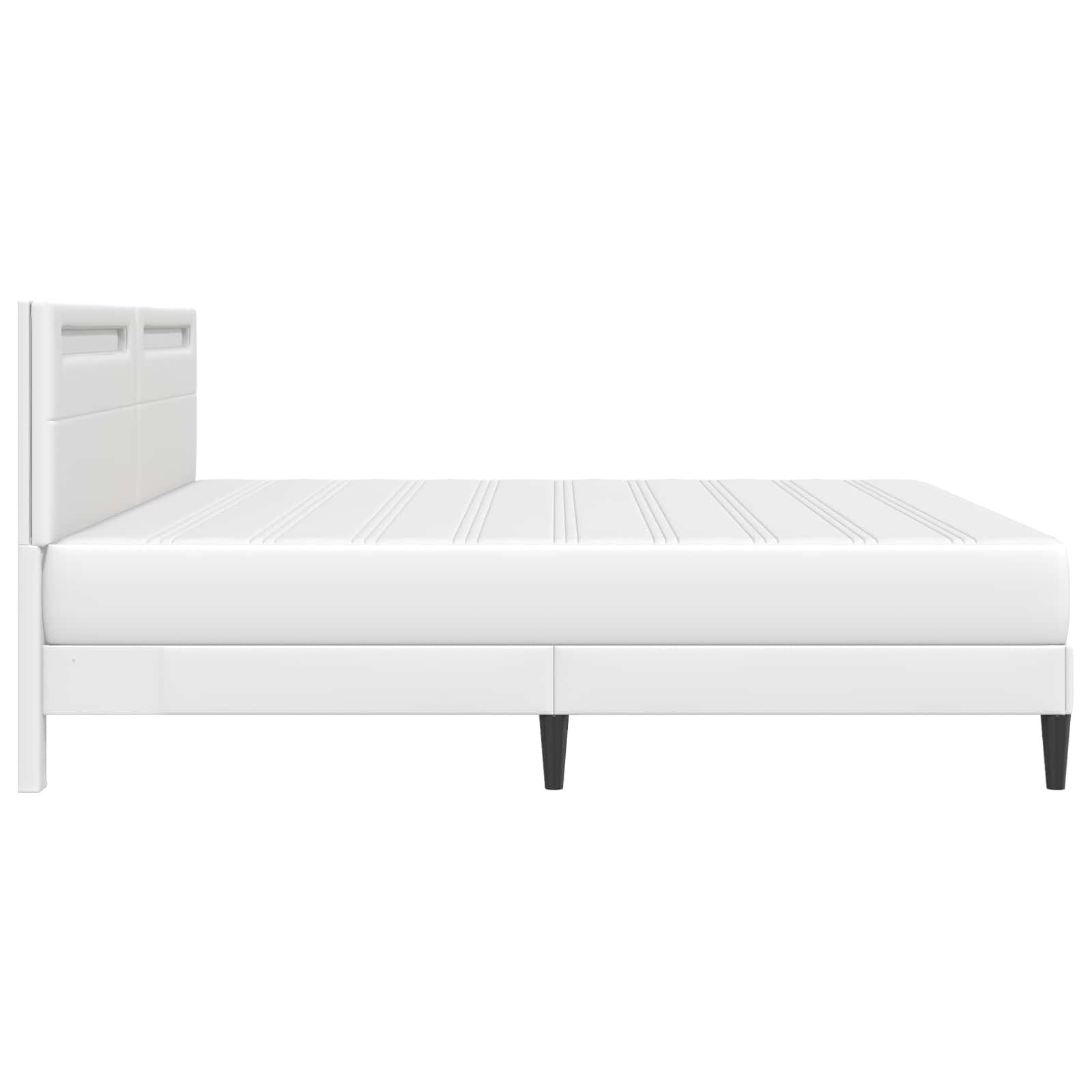 Struttura del letto con testiera Bianco 180 x 200 cm Similpelle | homemem39