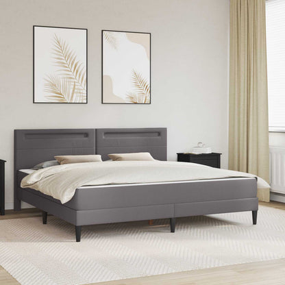 Struttura del letto con testiera Grigio 200 x 200 cm Similpelle | homemem39
