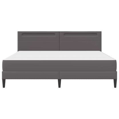 Struttura del letto con testiera Grigio 200 x 200 cm Similpelle | homemem39