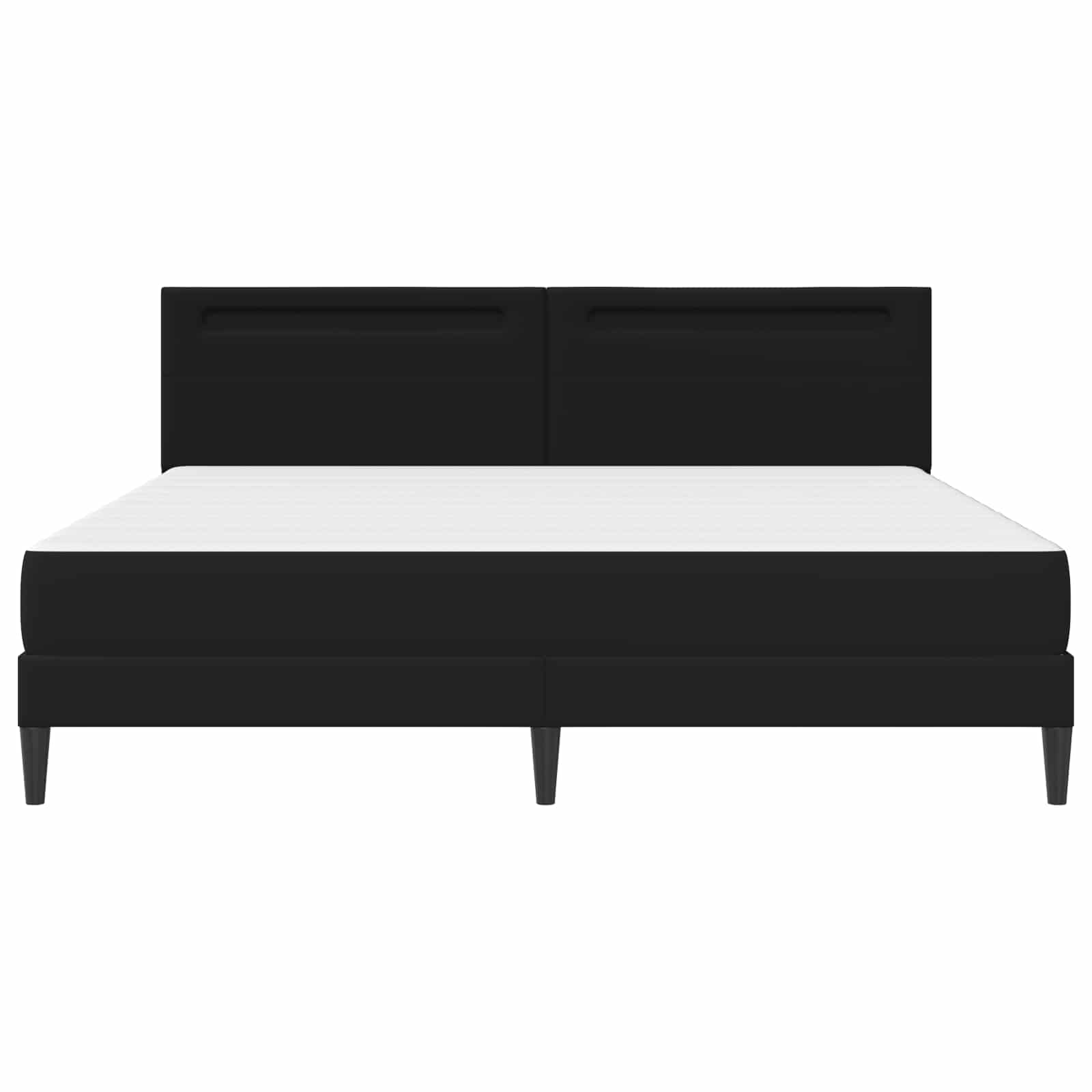 Struttura del letto con testiera Nero 200 x 200 cm Similpelle | homemem39