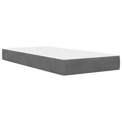 Struttura letto con materasso Grigio scuro 80 x 200 cm Velluto | homemem39