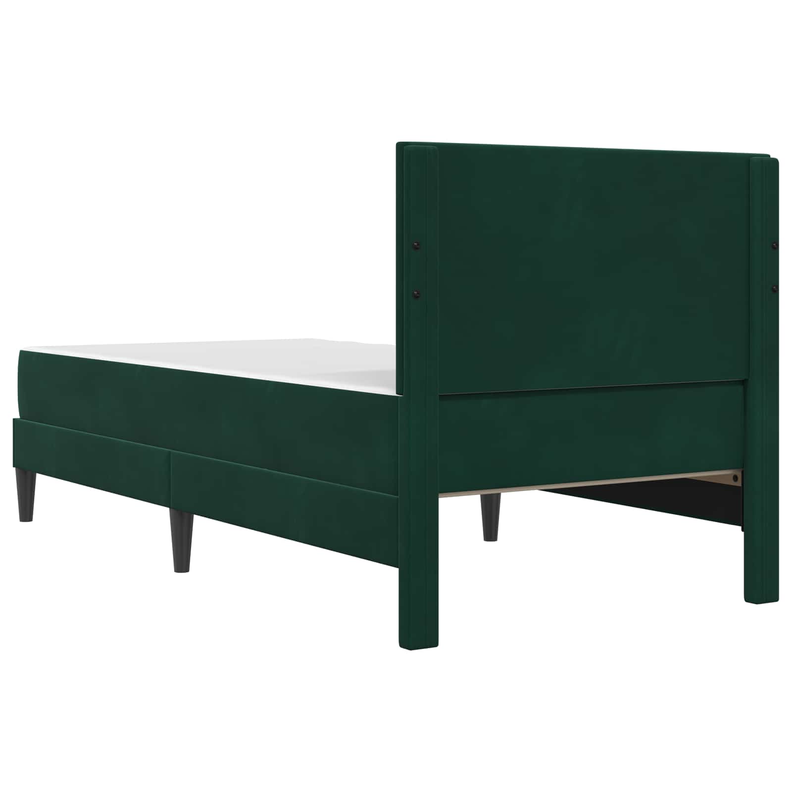 Struttura letto con materasso Verde Scuro 80 x 200 cm Velluto | homemem39