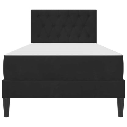 Struttura letto con materasso Nero 80 x 200 cm Velluto | homemem39