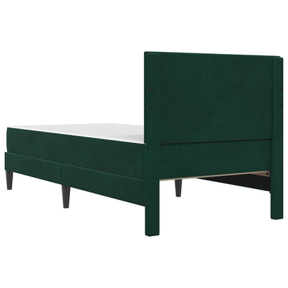 Struttura letto con materasso Verde Scuro 90 x 190 cm Velluto | homemem39