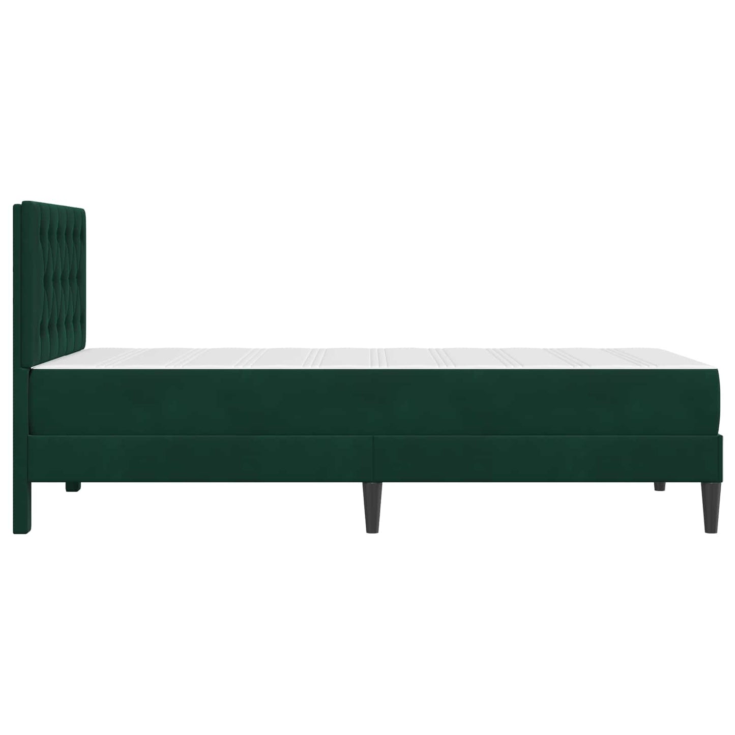 Struttura letto con materasso Verde Scuro 90 x 200 cm Velluto | homemem39
