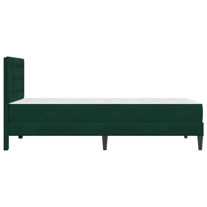 Struttura letto con materasso Verde Scuro 90 x 200 cm Velluto | homemem39