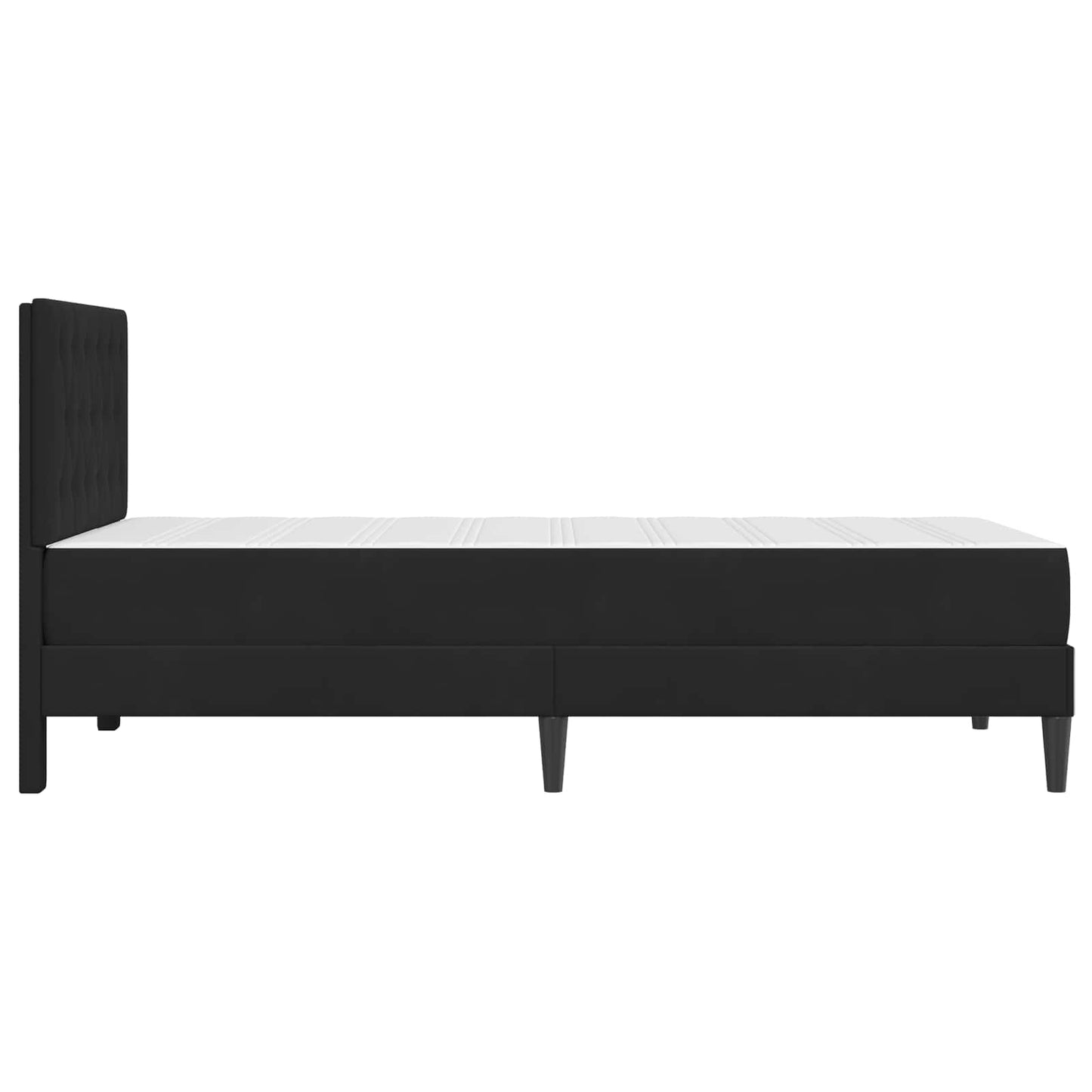 Struttura letto con materasso Nero 90 x 200 cm Velluto | homemem39