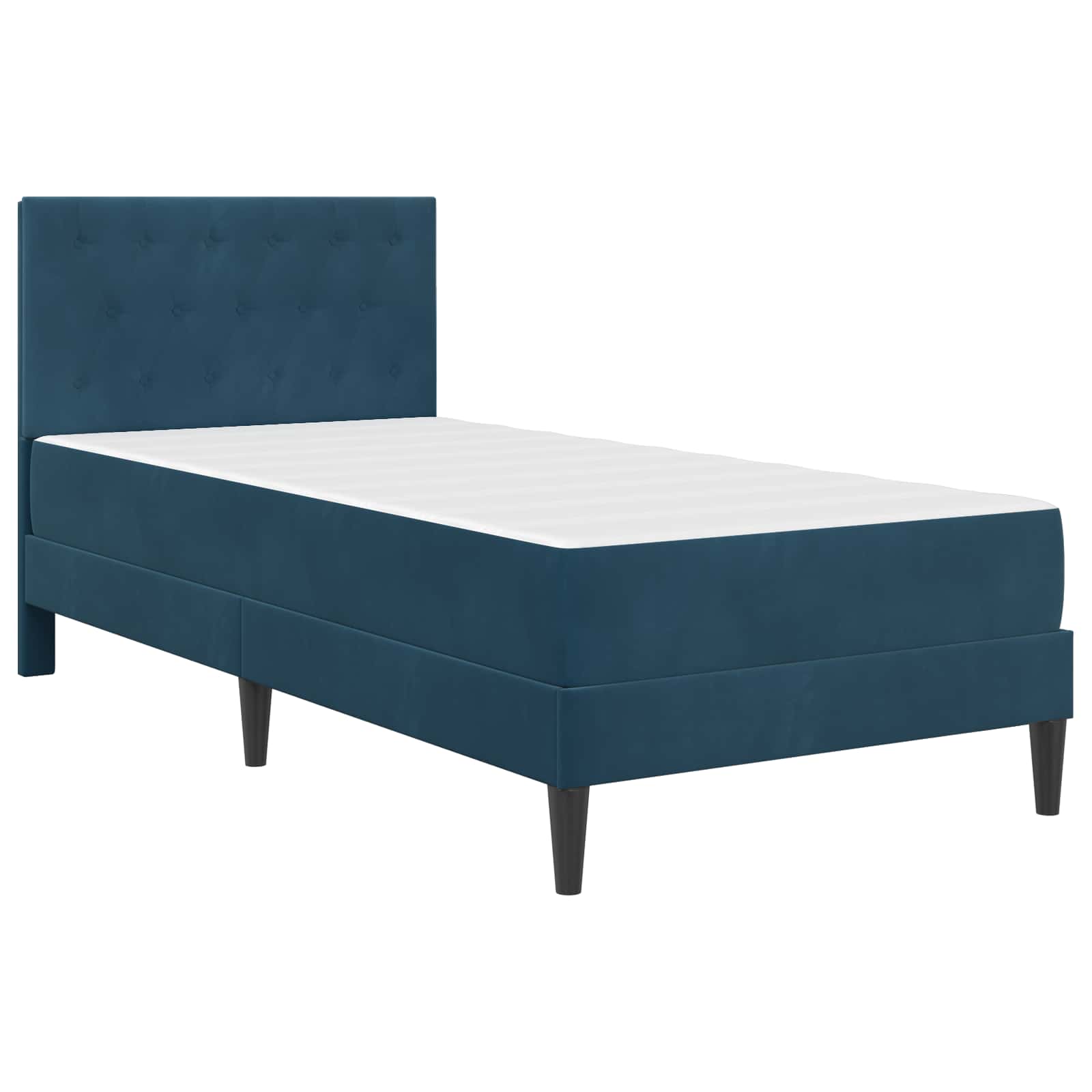 Struttura letto con materasso Blu 90 x 200 cm Velluto | homemem39