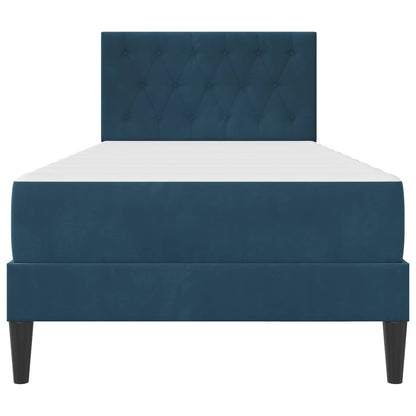 Struttura letto con materasso Blu 90 x 200 cm Velluto | homemem39