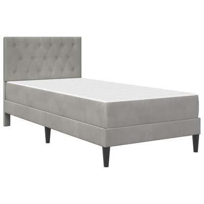 Struttura letto con materasso Grigio chiaro 100 x 200 cm | homemem39