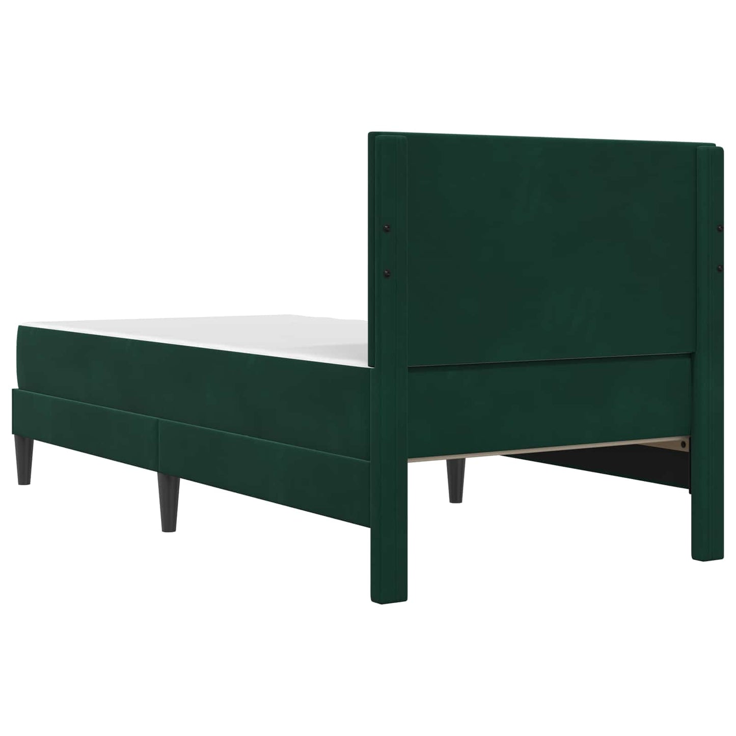 Struttura letto con materasso Verde Scuro 100 x 200 cm Velluto | homemem39