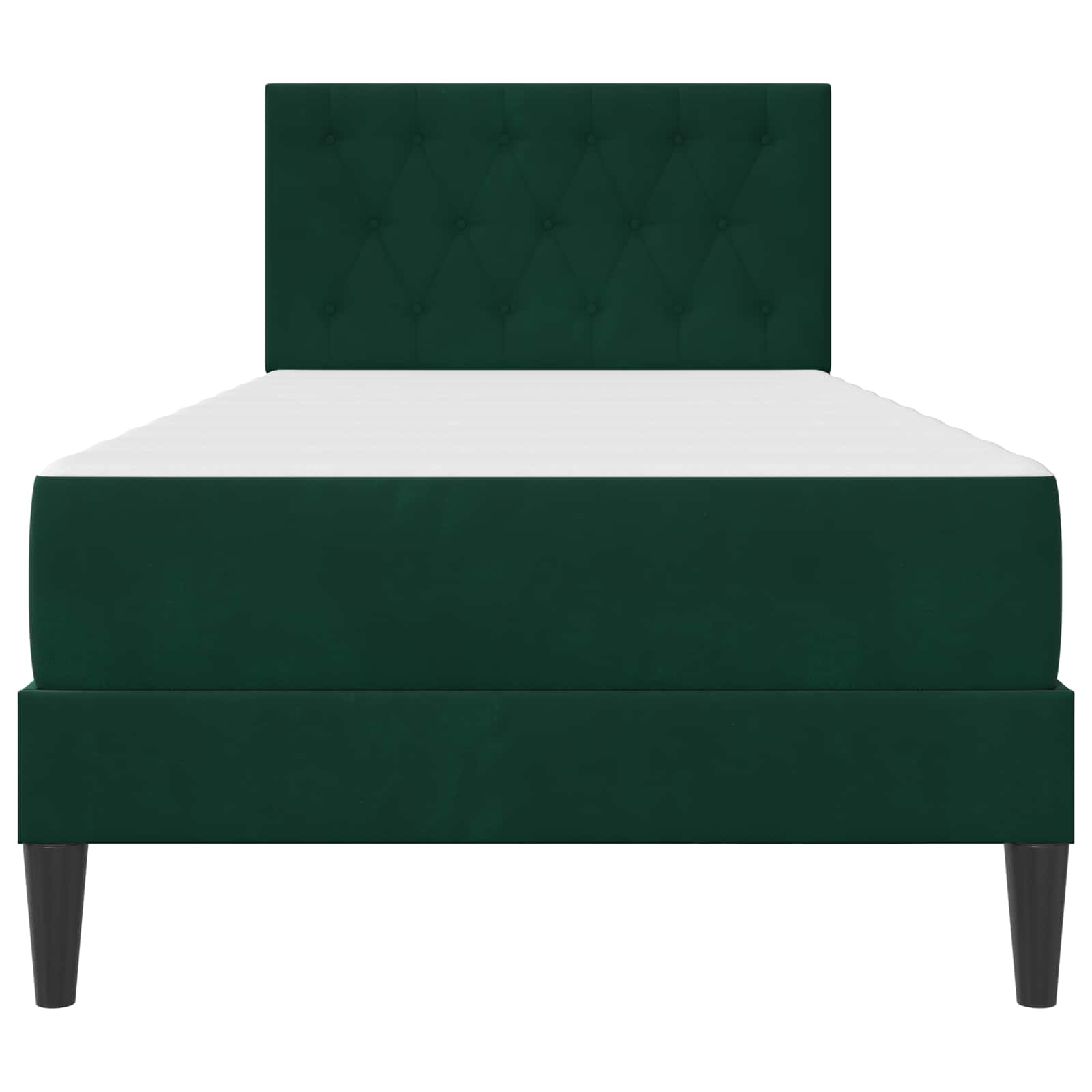 Struttura letto con materasso Verde Scuro 100 x 200 cm Velluto | homemem39