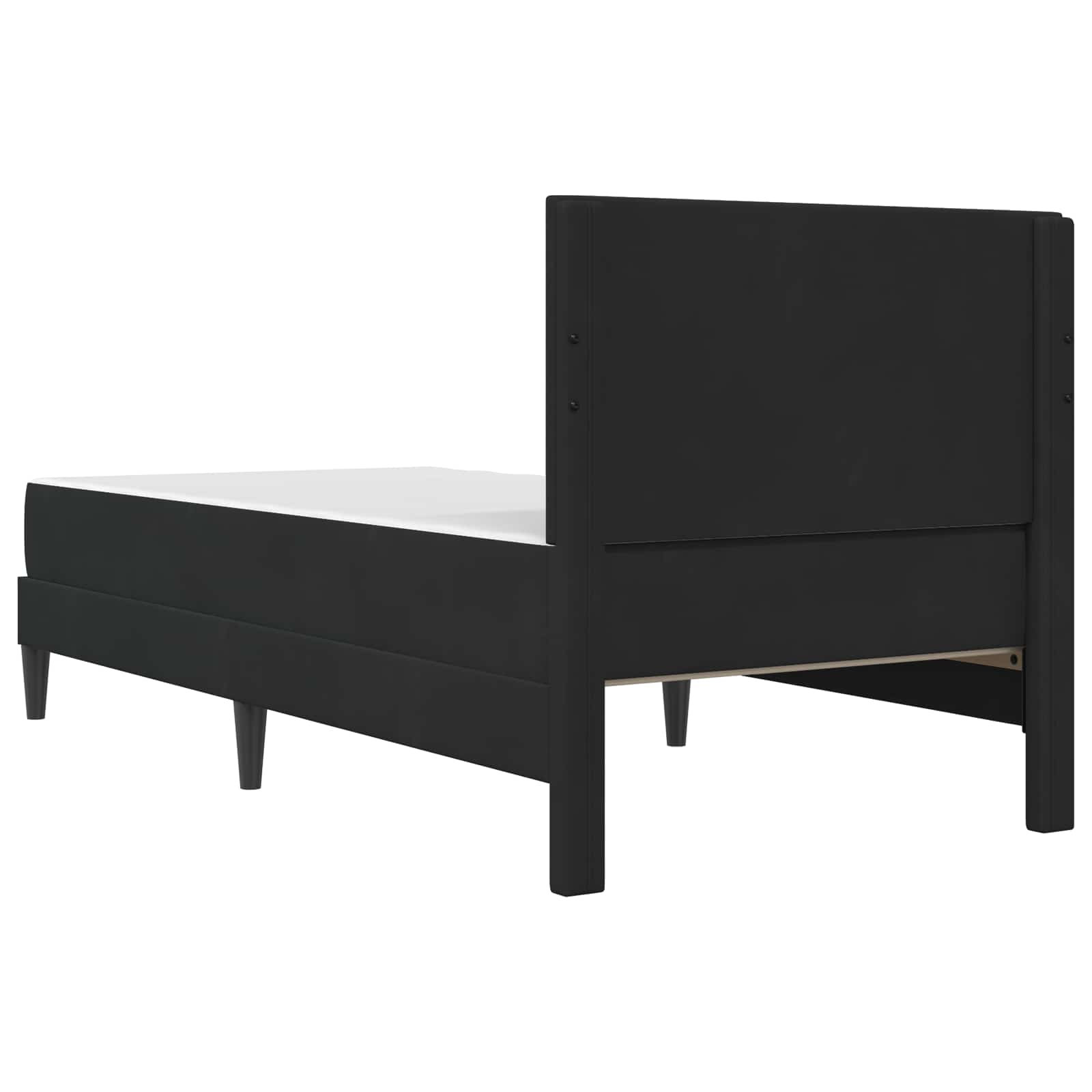 Struttura letto con materasso Nero 100 x 200 cm Velluto | homemem39