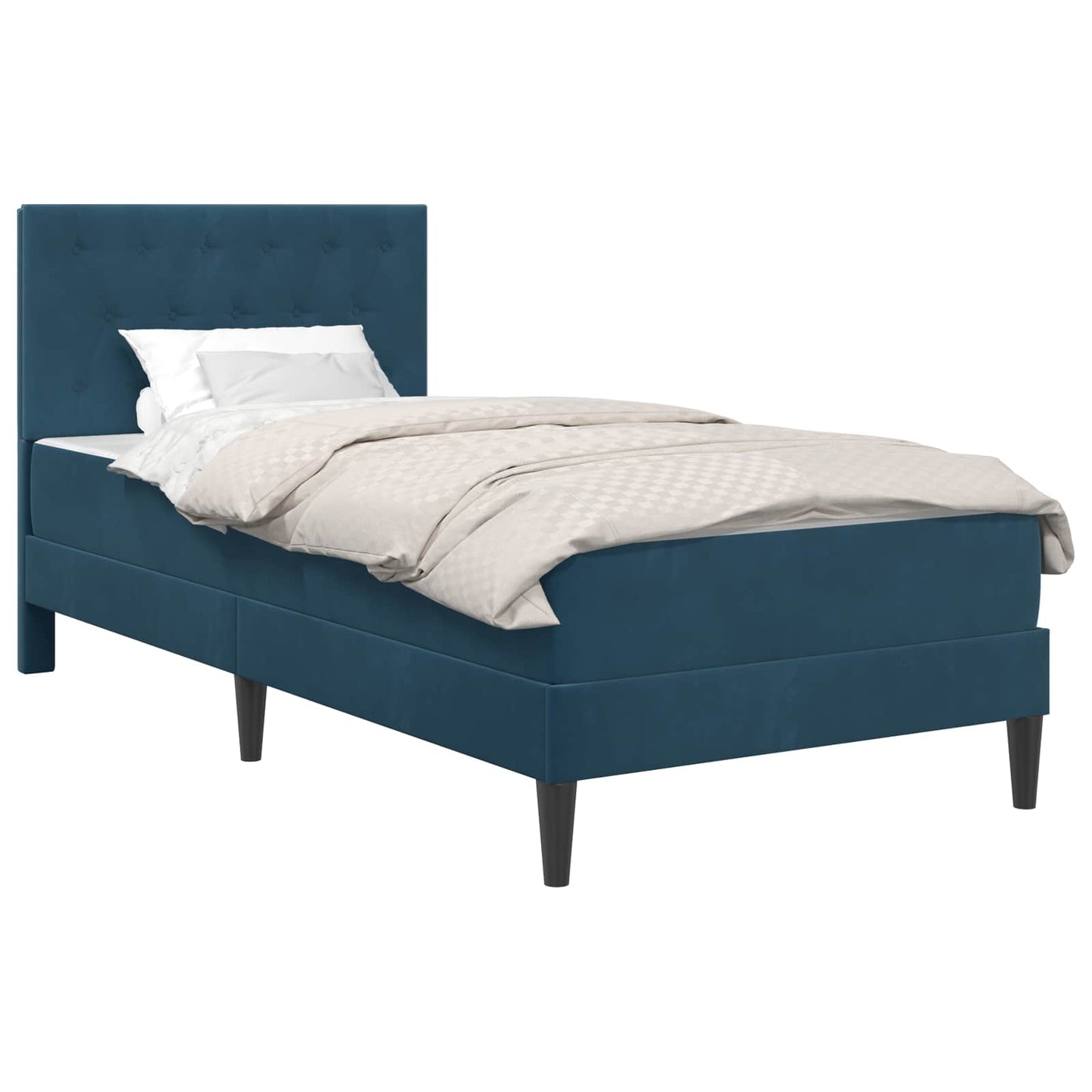 Struttura letto con materasso Blu 100 x 200 cm Velluto | homemem39