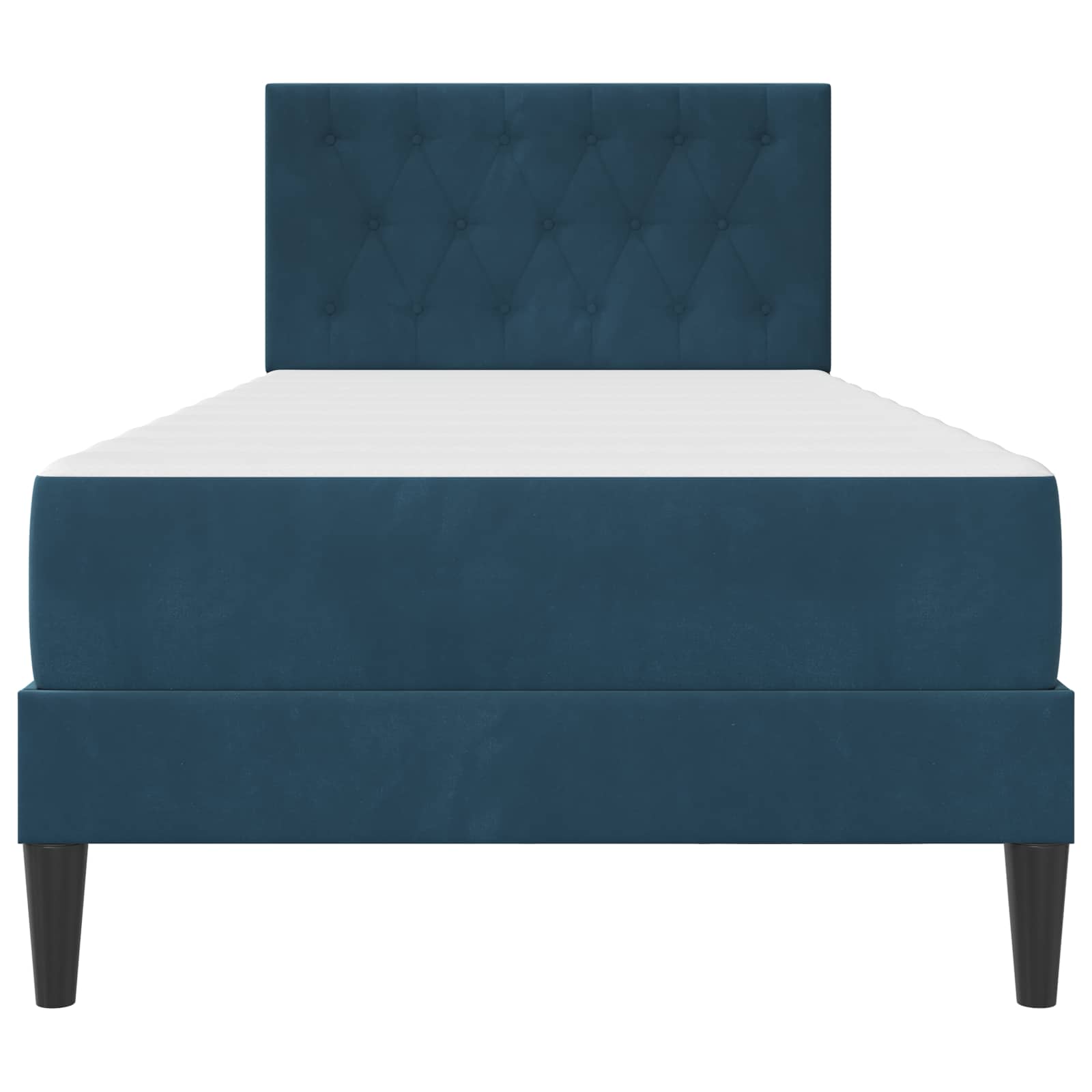 Struttura letto con materasso Blu 100 x 200 cm Velluto | homemem39