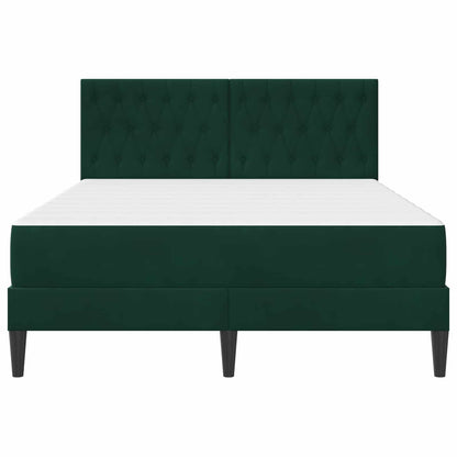 Struttura letto con materasso Verde Scuro 120 x 190 cm Velluto | homemem39