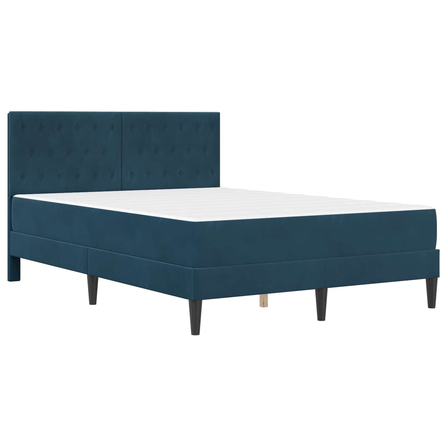 Struttura letto con materasso vidaXL Blu 120 x 190 cm Velluto | homemem39