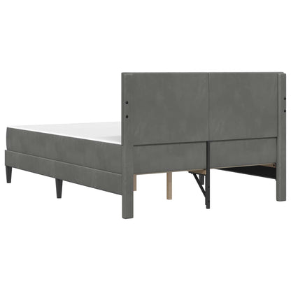 Struttura letto con materasso Grigio scuro 120 x 200 cm Velluto | homemem39