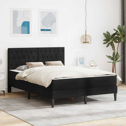 Struttura letto con materasso Nero 120 x 200 cm Velluto