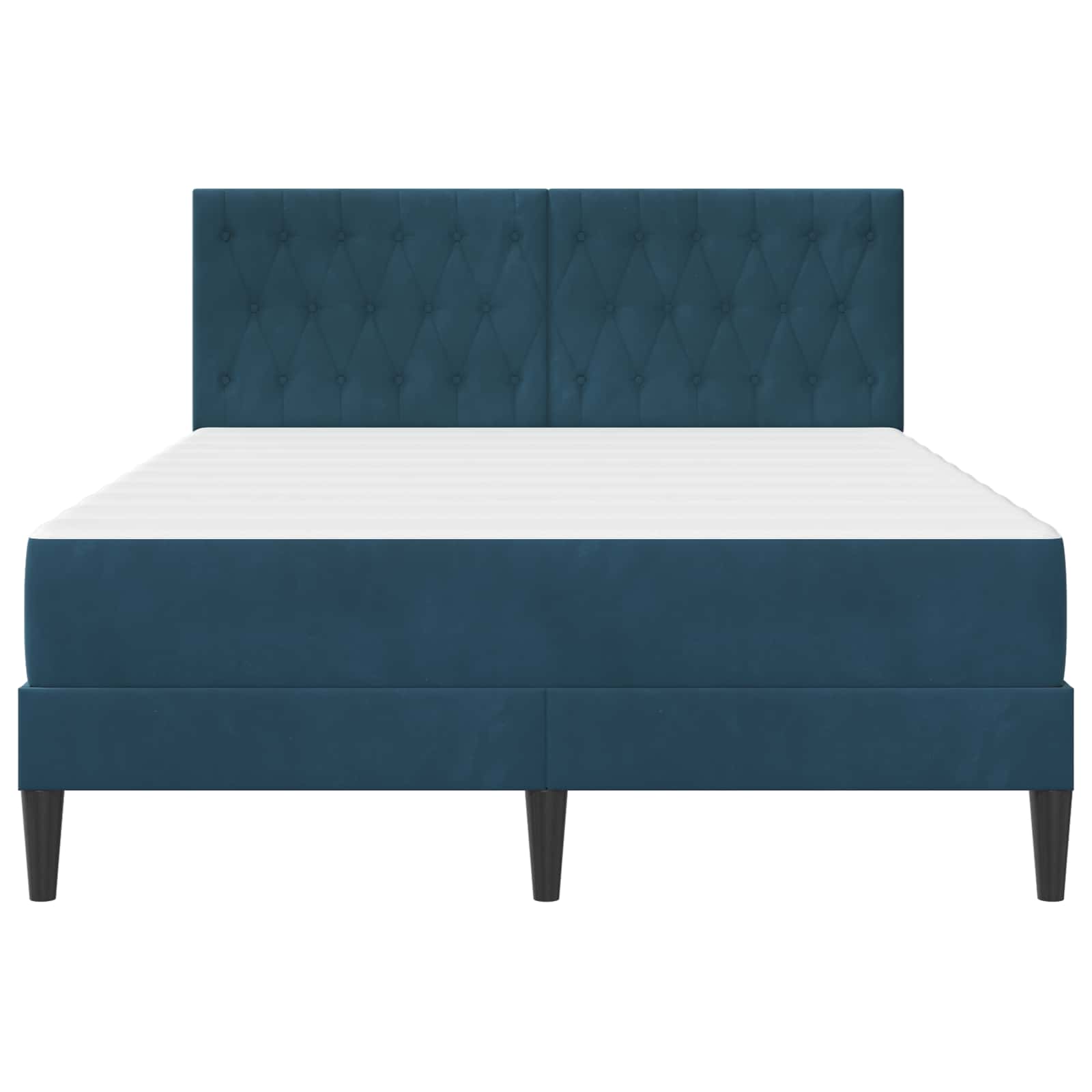Struttura letto con materasso Blu 140 x 190 cm Velluto | homemem39