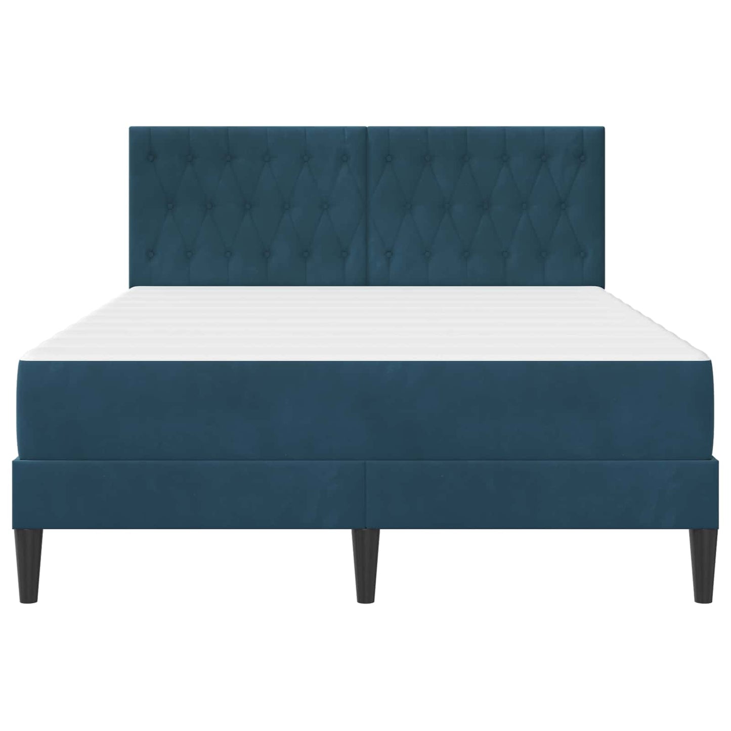 Struttura letto con materasso Blu 140 x 200 cm Velluto | homemem39