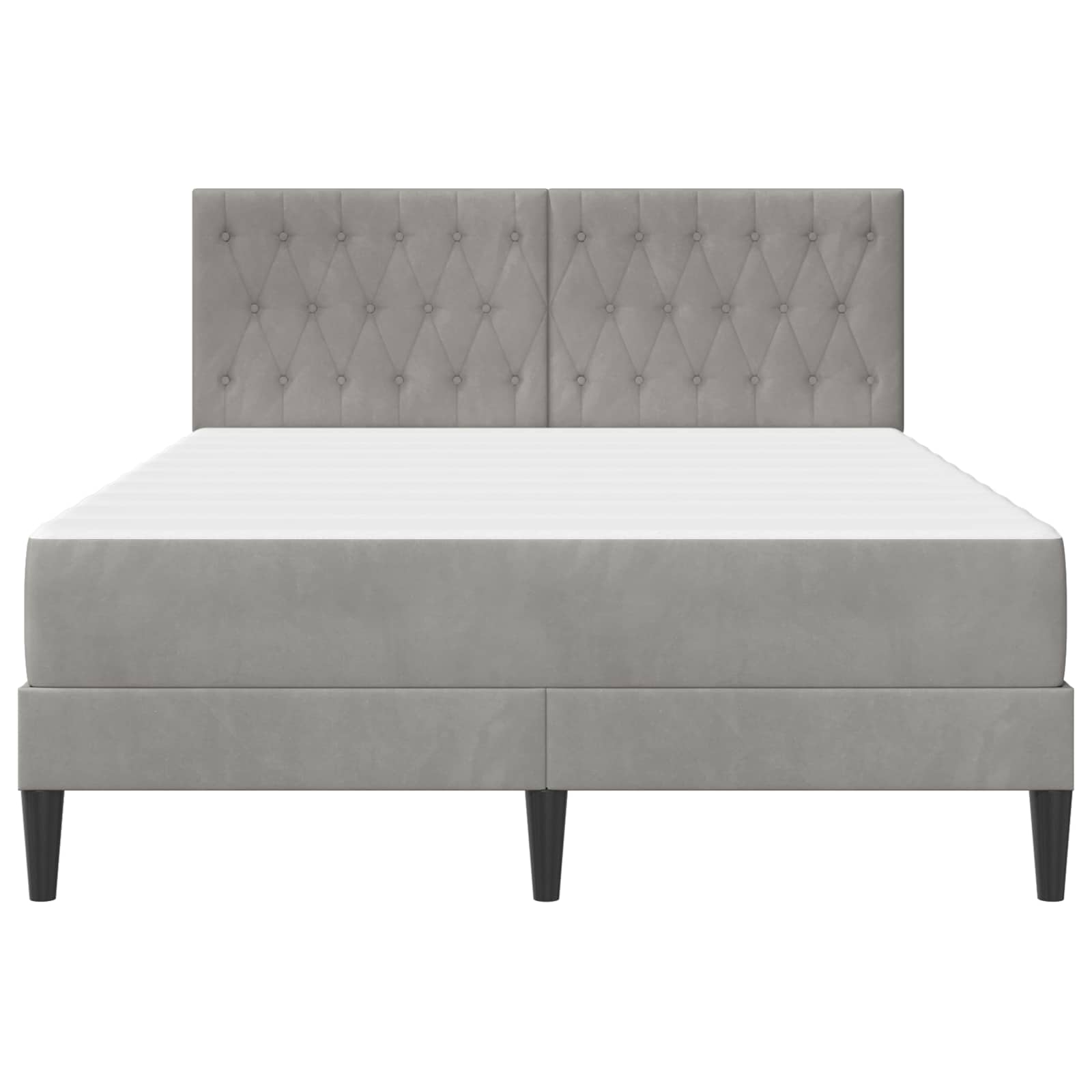 Struttura letto con materasso Grigio chiaro 160 x 200 cm | homemem39
