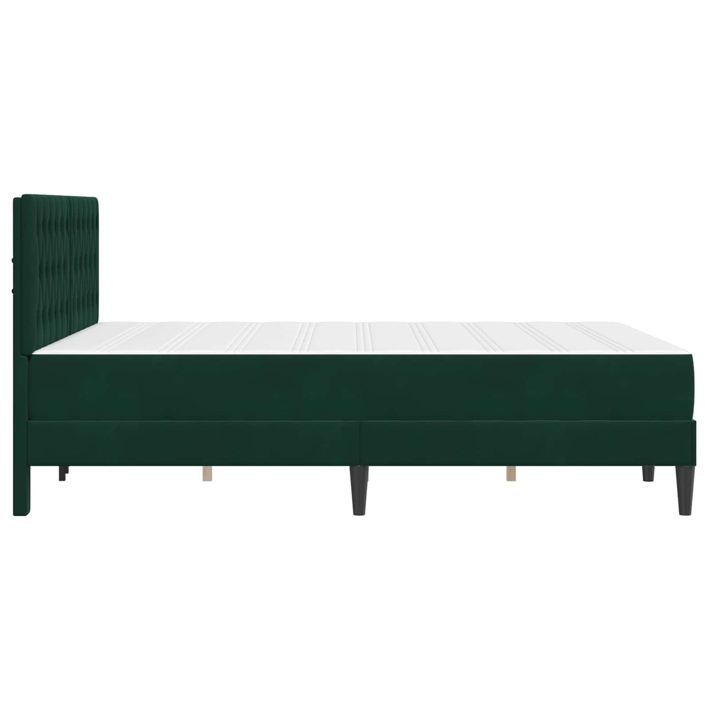 Struttura letto con materasso Verde Scuro 160 x 200 cm Velluto | homemem39