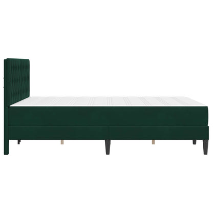 Struttura letto con materasso Verde Scuro 160 x 200 cm Velluto | homemem39