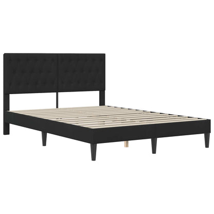 Struttura letto con materasso Nero 160 x 200 cm Velluto | homemem39