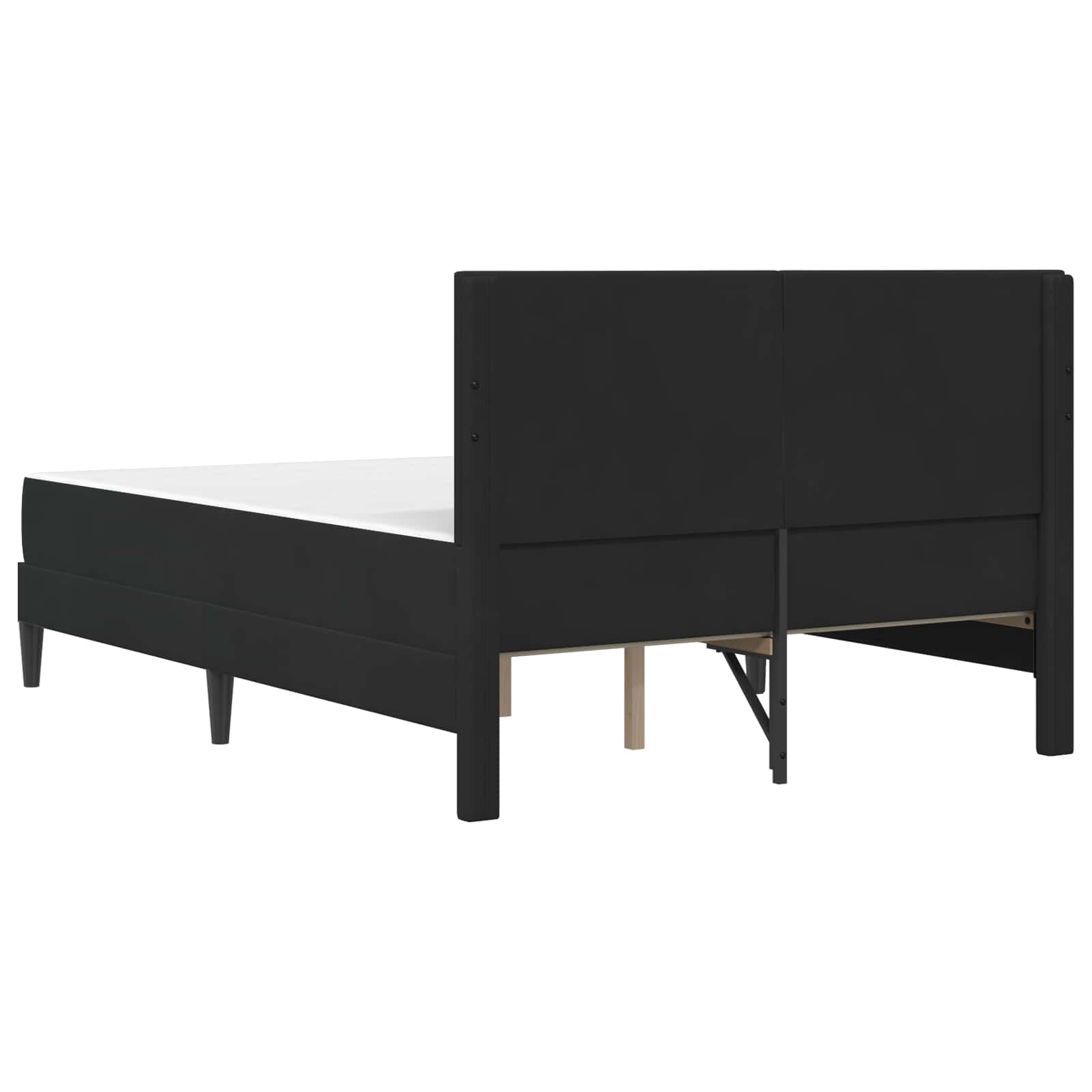 Struttura letto con materasso Nero 160 x 200 cm Velluto | homemem39