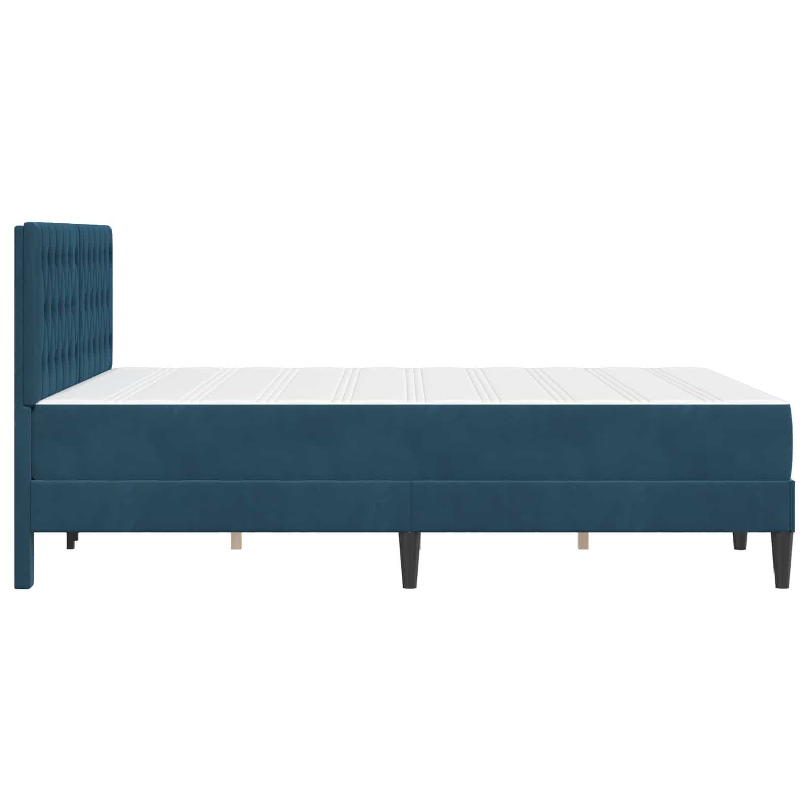 Struttura letto con materasso Blu 160 x 200 cm Velluto | homemem39