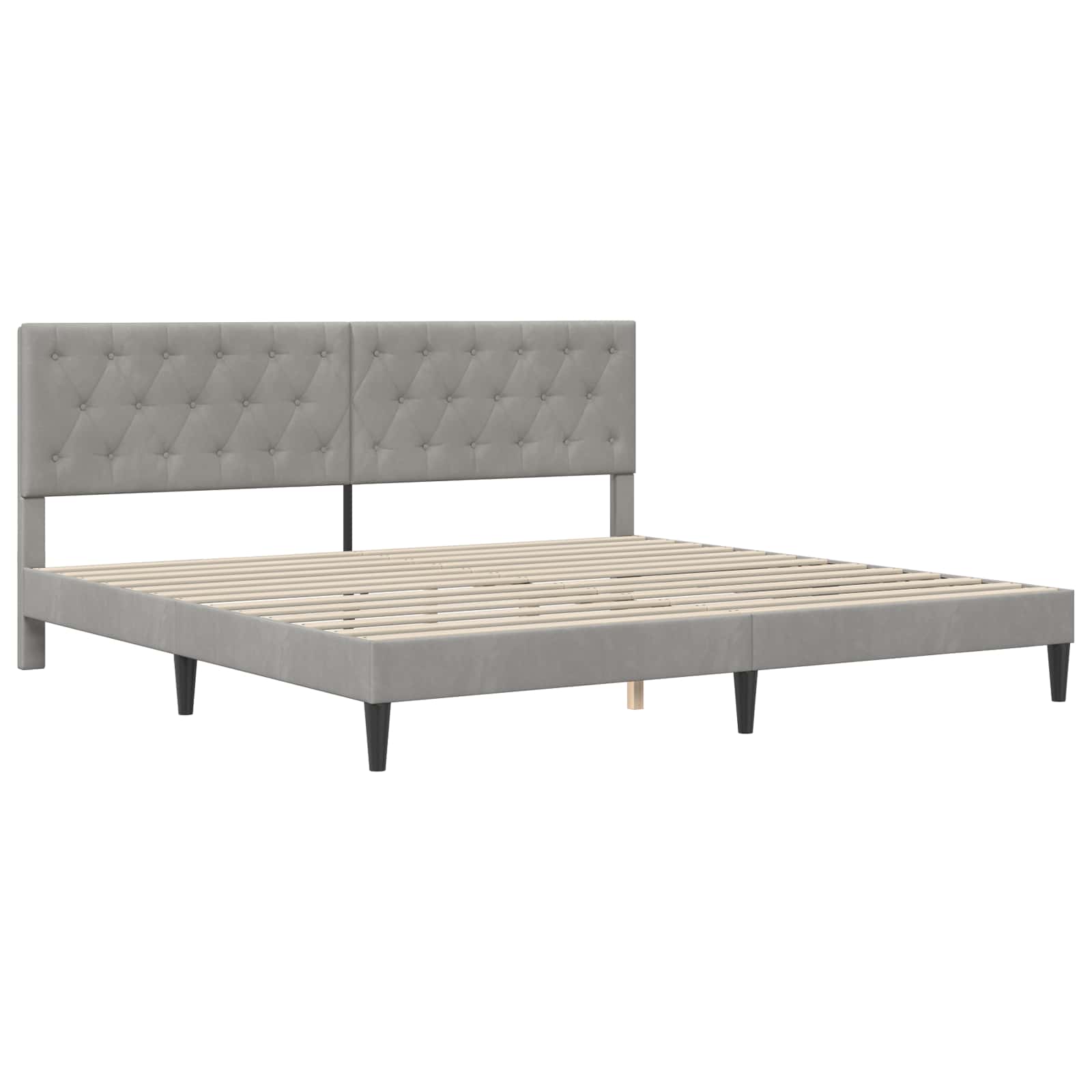 Struttura letto con materasso Grigio chiaro 180 x 200 cm | homemem39